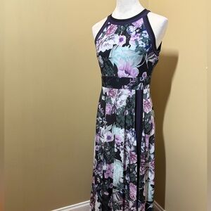 Floral Halter Maxi Dress